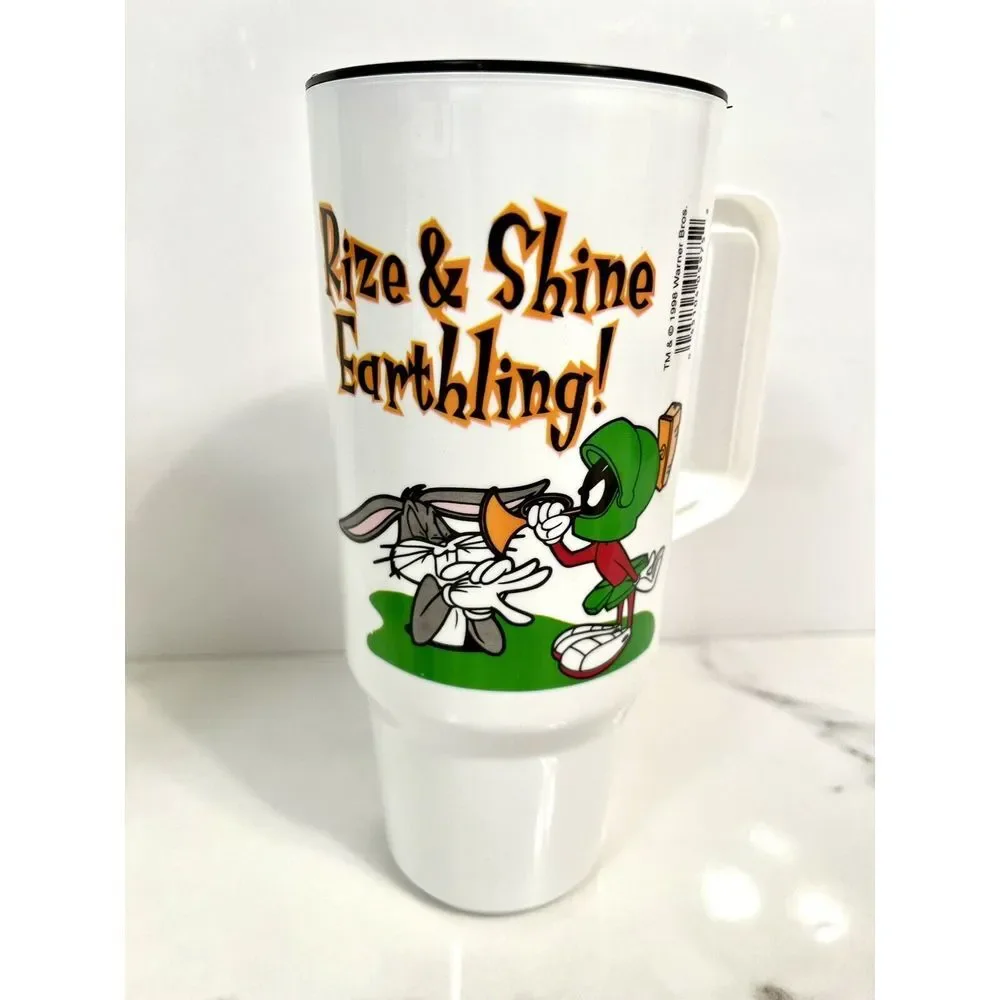 MARVIN THE MARTIAN Vintage 1990s Looney Tunes Warner Brothers Bowl Mug Bottle